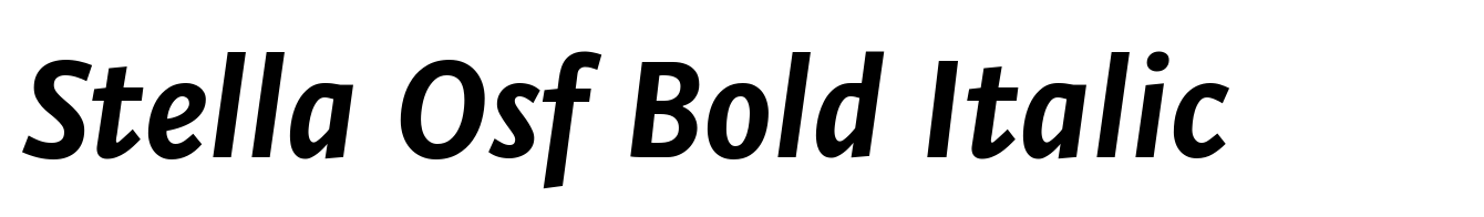 Stella Osf Bold Italic